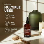 100% Pure Tea Tree Essential Oil - 4 Fl Oz - Tea Tree Oil for Hair, Skin, Diffuser, Aromatherapy & DIY Candle Making Scent