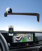 Car Phone Holder for 2025 2026 KIA Carnival/Carnival EV Accessories Apply to 12.3 Inch Touchscreen 15W Fast Wireless Charger Screen Fixed Clip HandsFree Cell Phone Mount 360° Rotation