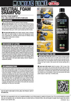 MANIAC LINE MAFRA Neutral Foam Shampoo | pH-Neutral 2-in-1 Car Wash Soap | Safe for Coatings & Wax | Use with Two-Bucket Method or Foam Gun Prewash | Gentle on All Vehicle Surfaces | 1L
