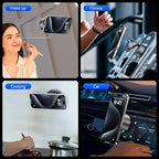 Vacuum Magnetic Suction Phone Holder,Upgraded 360° Adjustable Suction Cup Car Phone Mount,Hands-Free Cell Phone Holder for Car/Gym/Mirror/Smooth Surface,Compatible with iPhone 16/15/14/13/12 Series