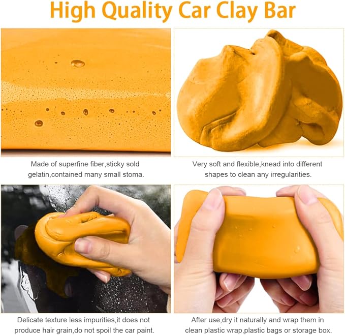 GES Car Clay Bar for Car Detailing 6 Pack 600g, Auto Detailing Clay Bar Cleaner, Grade Cleaner Kit for Coating Polisher Car Wash Kit Cleaning RV Cars Boats Bus