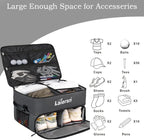 2 Layer Golf Trunk Organizer, Waterproof Car Golf Locker with Separate Ventilated Compartment for 2 Pair Shoes, Golf Trunk Storage for Balls, Tees, Clothes, Gloves, Accessories, Golf Gifts