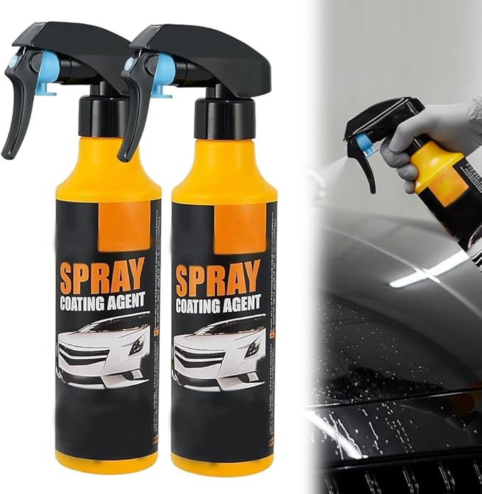 Nano Hydrophobic Ceramic Coating, 2026 New Car Coating Spray, Multi-Functional Paint Protection for Auto Detailing, Portable Car Coating Spray for Vehicle Shine, Ideal for Car Owners (2Pcs)