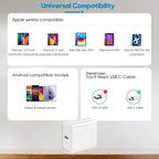 USB C iPad Fast Charger for iPad Pro 13/12.9/11 in 2025/2024/2022/2021/2020/2018,iPad Air 4th/5th Gen,Mini 6th/A17 Pro,iPad 10/A16,20W Wall Fast Charger Block with Extra Long 10FT USB C to C Cable