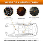NJSBYL 2PCS LED Ambient Lighting Circuit Board Replacement for B-MW 2 3 4 5 7 M2 M3 M4 X5 X6 X7 Pre-LCI LCI Courtesy Rear Pillar Front Seatback Atmosphere Module Orange-White