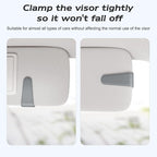 Sotfamily Sunglass Holder for Car Visor, Suede Cloth Magnetic Sunglass Organizer for Car Accessories, 2 Packs, Gray