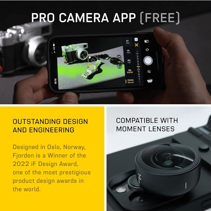 FJORDEN Pro Bundle for iPhone 12/12 Pro - Includes Fjorden Camera Grip, MagSafe iPhone Case, Wrist Strap & Carry Case - Shoot Like A Pro with Your iPhone
