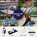 Sprints Athletic Running Towel, Full-Sized, Car Seat Cover - Performance Microfiber (Moonrise in Maui)