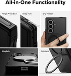Ringke Alles Pro for Samsung Galaxy Z Fold 7 Case [Compatible with MagSafe] Hinge Protection Powerful Magnet Shockproof Cover with 360° Rotating Kickstand - Black