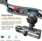 1080P Dash Cam Front Inside, Full HD Dual Dash Cam for Cars, WiFi Dash Camera, 3.16" Screen,Night Vision,G-Sensor, Loop Recording, APP Control, 170°Wide Angle, Include 64GB Card