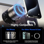 Vacuum Magnetic Suction Phone Holder,Upgraded 360° Adjustable Suction Cup Car Phone Mount,Hands-Free Cell Phone Holder for Car/Gym/Mirror/Smooth Surface,Compatible with iPhone 16/15/14/13/12 Series