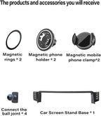 Magnetic Car Phone Mount for Toyota Grand Highlander/Grand Highlander Hybrid 2024-2026,for MagSafe Strong Magnets Cell Phone Holder 12.3-Inch Touch Screen Cradles,with Portable Phone Gripper