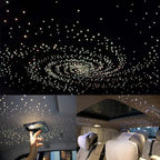 AKEPO 16W Fiber Optic Lights Starlights Headliner Kit, APP Control Optical Fiber Cable 550pcs13.1ft/4m 0.75mm RGBW Music Activated Light Source with 28key RF Remote Control for Home & Car