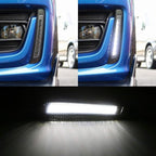 iJDMTOY JDM Style Exact Fit Xenon White LED Daytime Running Light Kit Compatible With 2017-2021 LCI Subaru BRZ, Smoked Lens