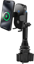 Wireless Car Charger Mount - Auto Scan & Auto Grip Car Phone Mount - Compatible with iPhone 14/15/16/17 & iPhone Air - Fast Charger Car Mount Accessories for Cup Holder