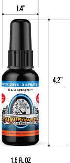 BluntPower (Blueberry, 3 Pack) Concentrated Air Freshener - Premium Oil Based Air Freshener Spray For Home and Car - Long-Lasting Bathroom Spray, Car Freshener, & Odor Eliminator Spray