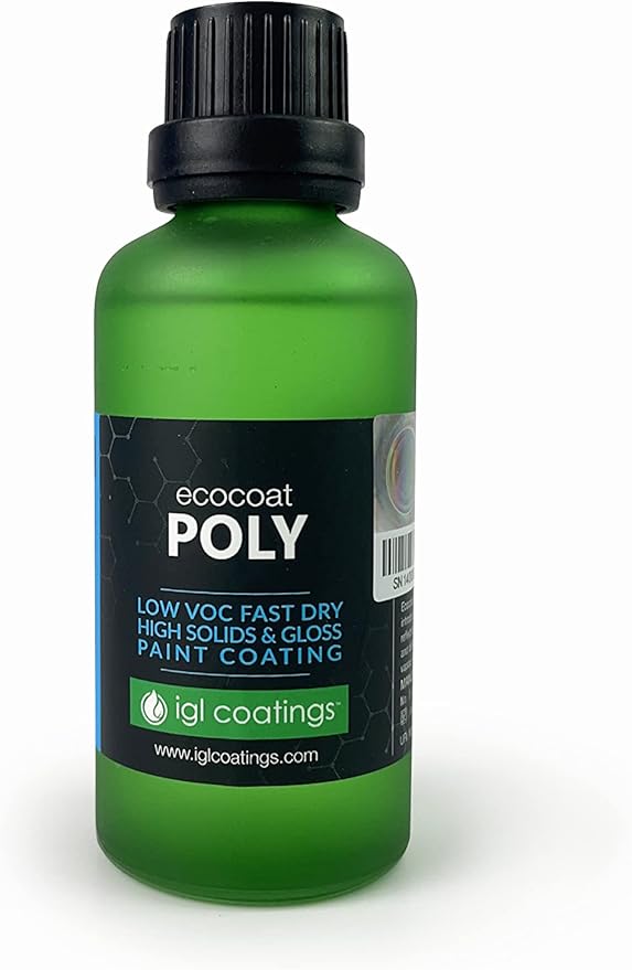 IGL Coatings Ecocoat Poly – Hydrophobic Spray Coating, High Gloss & UV Protection, Long-Lasting Ceramic Sealant for Cars, Water-Repellent & Easy Application – Eco-Friendly & VOC-Compliant (50ml)