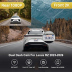 Fitcamx Front 2K+Rear 1080P Dash Cam Adapts for Lexus RX 350 2023-2026 & RX Hybrid 350h 450h 500h, Integrated OEM Look, Dual HD Video, WiFi & APP, Loop Recording, G-Sensor, Easy to Use, 64GB Card