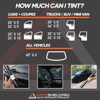 MotoShield Pro 5% VLT Nano Ceramic Window Tint for Car 36” in x 15’ ft 2PLY Roll High Heat Rejection & Glare Reduction Auto Tint Privacy Film, Rejects up to 99% IRR, 99% UV Blocking, Easy DIY Shrink