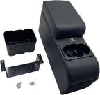 Truck Center Console Truck Seat/Bench Organizer for Jeep CJ/Wrangler YJ | Fits 1976-1983 Jeep CJ5 / 1976-1986 Jeep CJ7（Black）