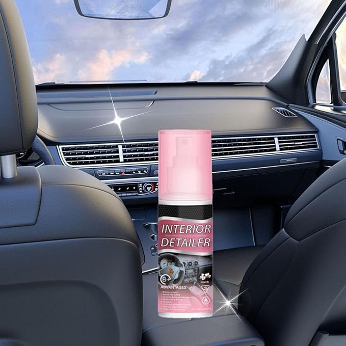 Polishing Cleaner Car Interior, 2026 Upgrade Car Interior Cleaner Spray, All Purpose Cars Interior- Detailer Cleaning Kit with Sponge and Towel for Dashboards, Seats, Leather, Plastic, Non-Greasy