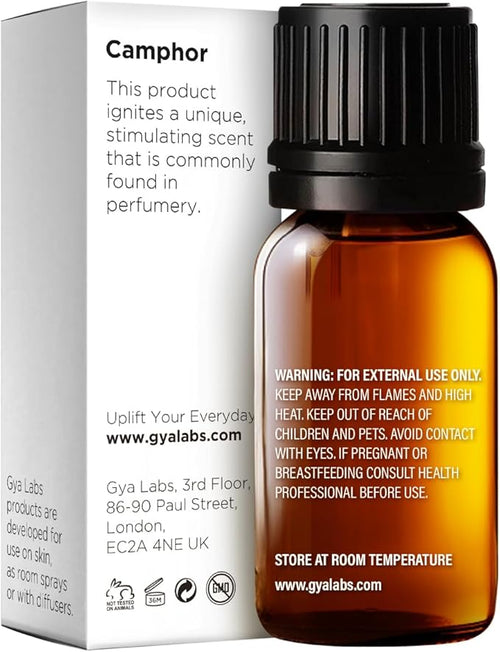 100% Pure Camphor Essential Oil - 0.34 Fl Oz - Camphor Oil for Hair, Skin, Diffuser, Aromatherapy & DIY Candle Making Scent