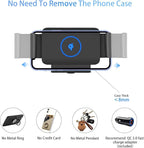 Wireless Car Charger Mount Compatible with Galaxy S25 Ultra/S25+/S25/S24/S23/S22 Series, Car Phone Wireless Charger for iPhone 17/Air/16/15/14/13/12 Series, Auto Clamp Air Vent Car Mount