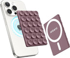 amBand Magnetic Suction Phone Mount for MagSafe Case, Silicone Cup Sticky Grip Holder for iPhone, Removable Hands-Free Selfie/Video for TikTok Influencers, Women Gift, Smoke Violet