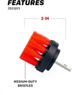 Maxshine 2" Universal M8 Medium-Duty Upholstery & Carpet Drill Brush – Power Scrubber Attachment for Car Detailing – Removes Grime, Stains & Spots from Fabric, Seats & Carpets