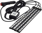 Atmosphere LED Car Lights,4pcs 48 LEDs RGB Bluetooth APP Control Car Interior LED Strip Music Lighting Kits for DIY Indoor Party.Car Cigarettet,DC 12V.
