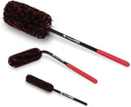 Liquid X Original Wheel Woolies Brushes 3 Piece Kit - Includes Angled Caliper Spoke Brush - USA Made - Black - New & Improved