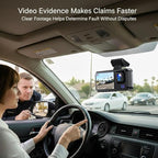 3 Channel Dash Cam Front and Rear, 1080P Dash Camera for Cars, Dashcam Three Way Triple Car Camera with IR Night Vision, Loop Recording, G-Sensor, HDR, 24 Hours Recording