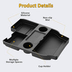 Falafa Center Console Organizer Compatible with 2025 2026 Toyota Sienna with Cup Holder, Soft Silicone Lower Center Console Tray Storage Box for 2021-2026 Toyota Sienna