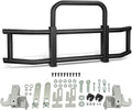 DNA Motoring Front Bumper Brush Bull Bar Deer Guard Compatible with Volvo VNL 04-17/430 15-16/630 15-16/670 15-16, 3mm Thick Iron Tubing, Powdercoated Matte Black, DG-G-002-BK+BKIT-DG-005