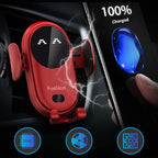 Smart Car Wireless Charger Phone Holder, Smart Sensor Car Wireless Charger, Fashion Car Charger (Black)
