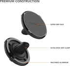 ROKFORM - Double Magnetic Air Vent Holder, Super Grip Clip, Aluminium Car Holder, Compatible with MagSafe Phones and Cases and All Cases (Black)