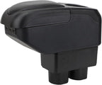 AULPHIKE Compatible with Nissan Versa Armrest 2007-2011 Center Console Organizer Armrests Double Layer Storage Space with USB Ports