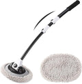 15° Curved Car Wash Brush with 43" Telescopic Handle – Microfiber Chenille Car Wash Mop for RV, SUV, Truck & Boat – Soft, Scratch-Free Extendable Cleaning Tool (White&Black)