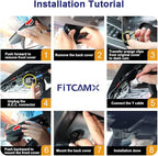Fitcamx 4K Dash Cam Suitable for Toyota RAV4 2017 2018 (Part No Ends with #42080 or 42090), OEM Factory Look, UHD 2160P Video, Built-in WiFi & APP, Loop Recording, G-Sensor, Plug & Play, 64GB Card