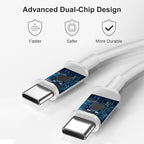 45W Type C Charger, USB C Charger 2-Pack iPhone 15 16 Chargers 6FT with iPhone 16/15/16 /15Plus/16 Pro/16 Pro Max/15/AirPods/Galaxy S25 S24 S23 S22 S21,Android Chargers(White)
