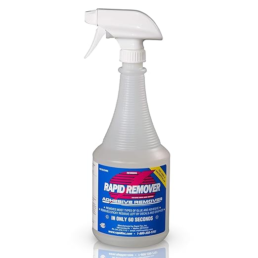 Rapid Remover Adhesive Remover 32 oz | Removes Most Adhesives in 30–60 Seconds | Safe Water-Soluble Formula | Cold Weather Ready | for Vinyl Wraps, Graphics, Decals, and Stripes