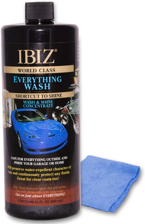 IBIZ Everything Car Wash Soap - Perfect for Cars, Trucks, SUV's, RV's, Boats & More. Best Value Car Wash.