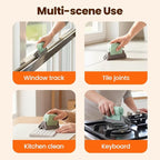 Magic Window Track Cleaner, Window Groove Cleaning Brush Tools Set, Cleaner Brushes for Window lides Gaps Tile Lines Shutter Slats Car Vents & Narrow Gaps (3PC Colorful)