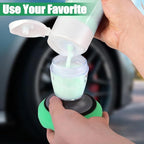 Flow Tire Shine Applicator, Reusable Car & Truck Tire Dressing Applicator, No-Drip Streak-Free Tire Shine Applicator Pad, Car Detailing Foam Sponge Pad for All Tire Shine & Gels(Black+Green)