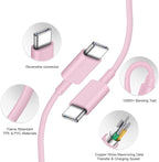 iPhone 17 16 15 Charger Fast Charging 2+2Pack 20W USB C Wall Charger with 6FT Fast Charging Cable Compatible with iPhone 17/17 Air/17 Pro/17 Pro Max/iPhone 16/15 Series, iPad Pro/AirPods - Pink