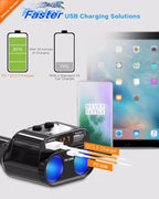 SUPERONE 200W 2-Socket Cigarette Lighter Splitter Power Adapter, USB C Car Charger with 20W Power Delivery 3.0 & QC 3.0 for iPhone 17/16 Pro Max/15/14/13/12/11 Pro/X/8, Samsung, Google Pixel and More