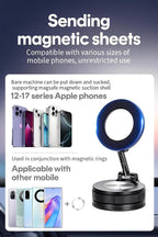 MagSafe Magnetic Car Phone Mount – Super Strong Suction Cup for Dashboard & Windshield – 360° Rotation – Secure Hold for iPhone, Samsung & All Smartphones – One-Hand Use | Fits All Cars