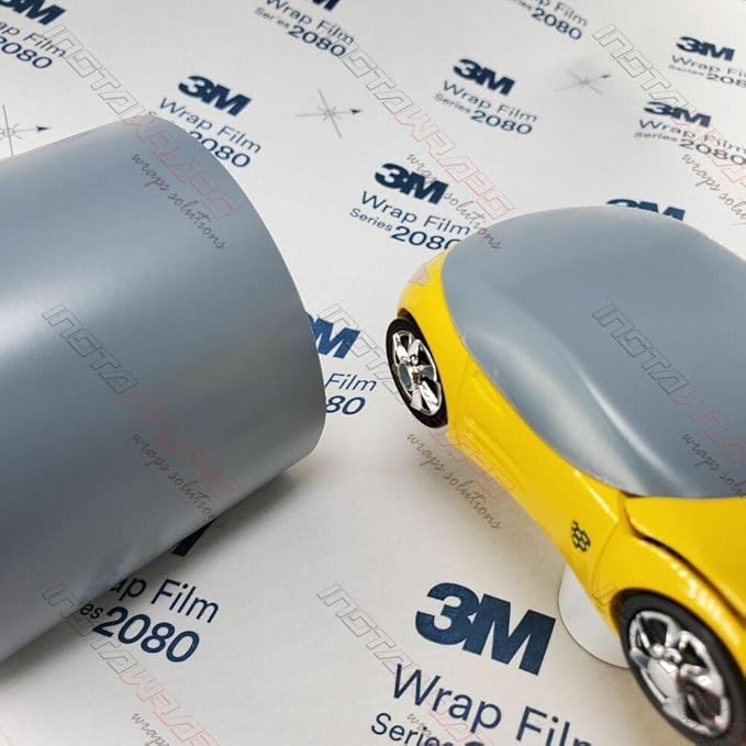 3M Car Wrap Roll 2080 Satin Battleship Gray | S51 | (5ft x 2ft (10 Sq/ft)) | Automotive Vinyl Wrap for Cars - Car Interior Wrap & Exterior | w/Free Instawraps Pro Glove