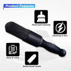 Car Parts Washer Brush, Bullet Head Parts Cleaning Brush for Cleaning Car Interior Exterior, Engine Parts, Wheel Bearing, Boats, Household Grime (Black)