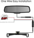 Rear View Mirror Camera with 4.3” Monitor: Super Night Vision OEM Rearview Mirror Backup Camera with IP 68 Waterproof Back Up Camera for Car, Rearview Mirror for Parking & Driving Safety AUTO-VOX T2